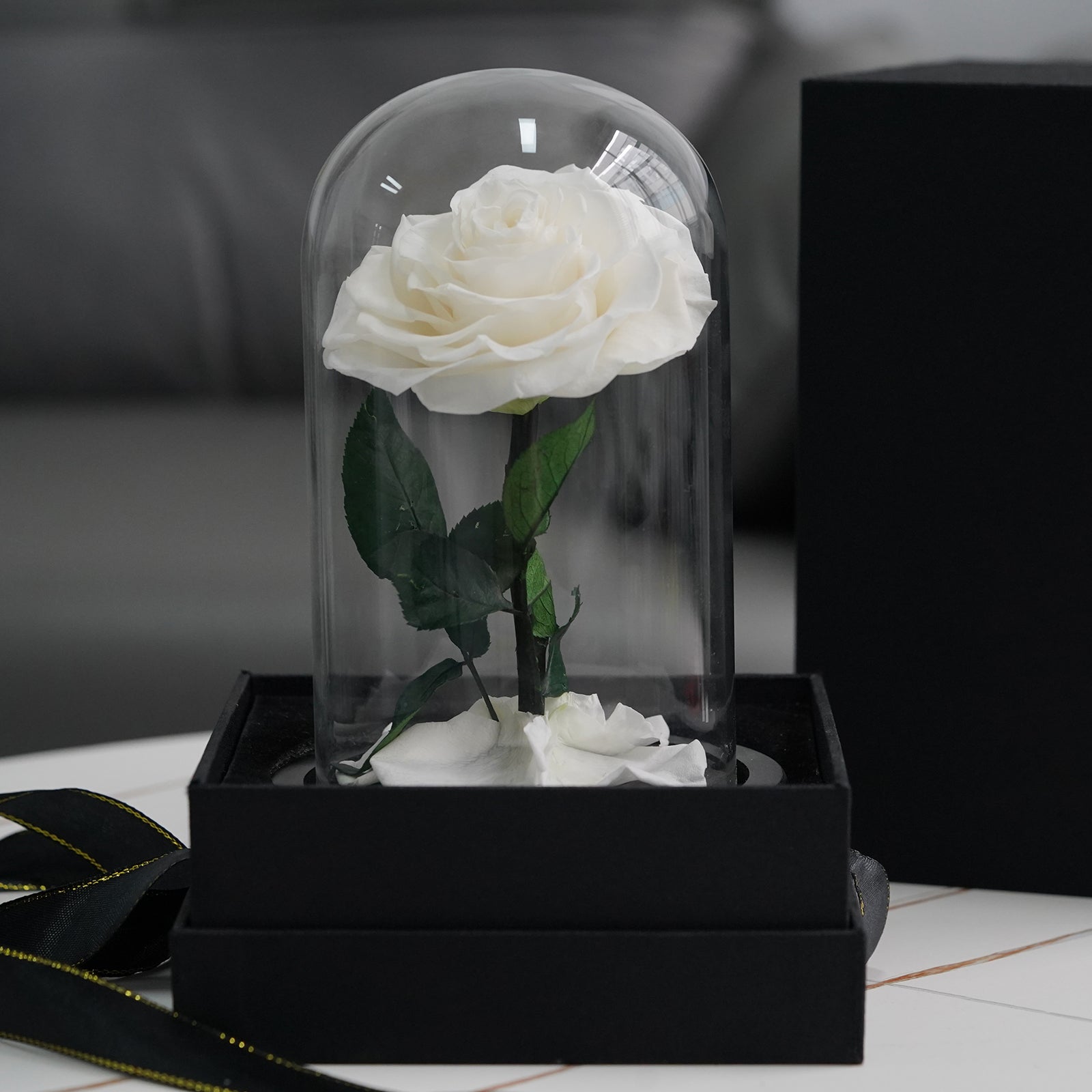 Pure White Preserved Rose – A Symbol of Purity and Eternity