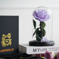 Load image into Gallery viewer, Mystical Purple Preserved Rose – A Symbol of Elegance and Romance
